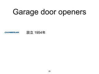 Garage door openers
26
設立 1954年
 