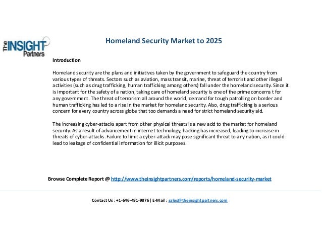  Future Market Trends of Homeland Security Market |The Insight Partne…