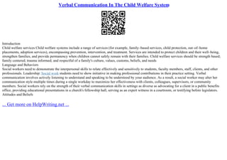 Homelessness, Housing And Or Child Welfare | PPT
