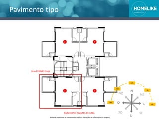 RUA FERNÃO DIAS
Pavimento tipo
RUACHOPIN TAVARES DE LIMA
Material preliminar de treinamento sujeito a alterações de informações e imagens
4
3
1
2
 