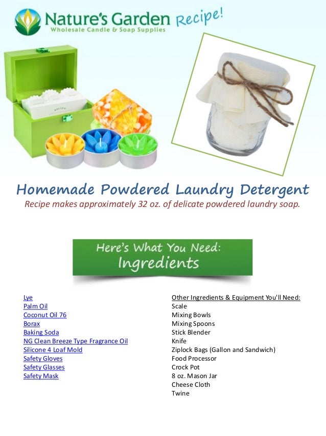 Homemade powdered laundry detergent