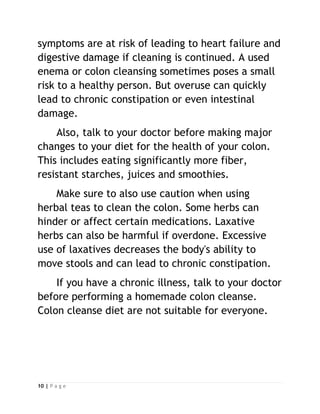 Homemade Colon Cleanse: How To Do A Natural Colon Cleanse Detox Diet