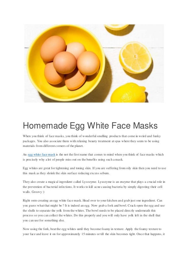 Benefits of lemon and egg white facial