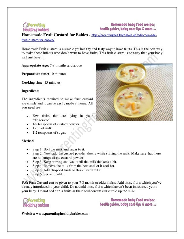 best custard powder for babies