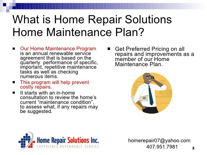 home maintenance services business plan