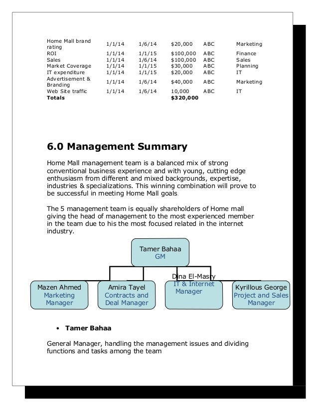 Small business plan template image