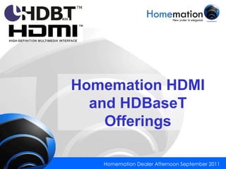 Homemation HDMI and HDBaseT Offerings 