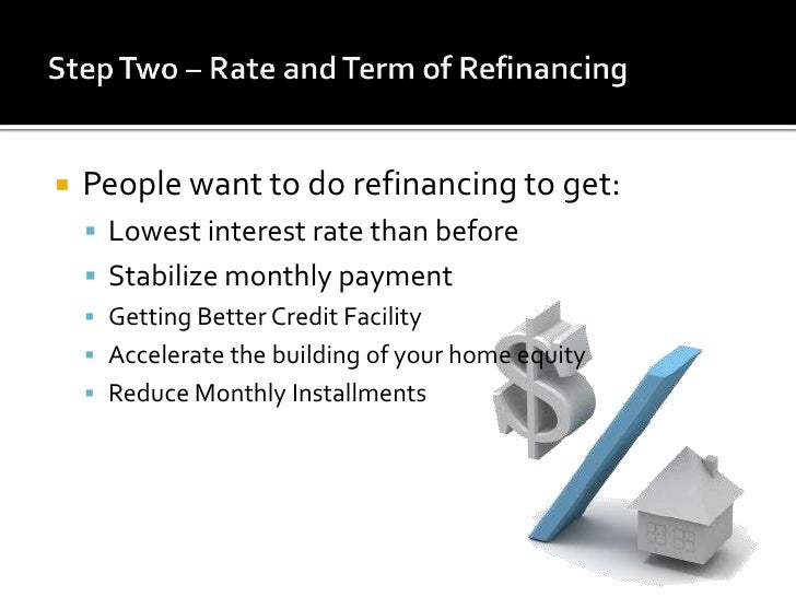 Home mortgage refinancing step by step