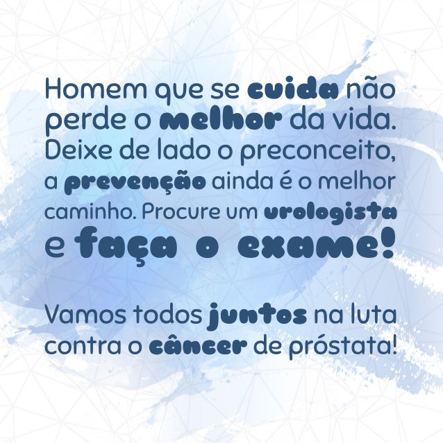 Cancer De Prostata Novembro Azul Ppt Homem Que Cuida Da Saude Novembro Azul