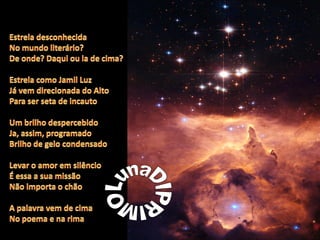 Homenagem ao poeta Jamil Luz