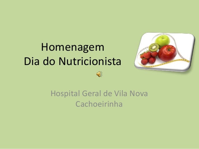 Homenagem Dia Do Nutricionista