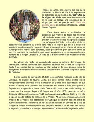 HOMENAJE A LA VIRGEN DEL VALLE | PDF
