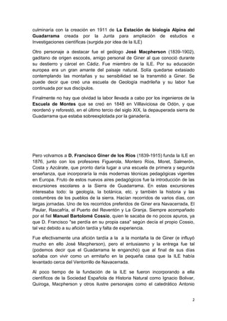 2
culminaría con la creación en 1911 de La Estación de biología Alpina del
Guadarrama creada por la Junta para ampliación ...