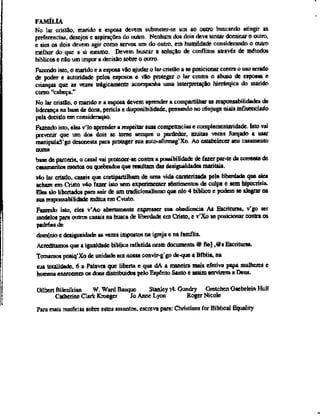 Homens e mulheres -  iguadade bíblica