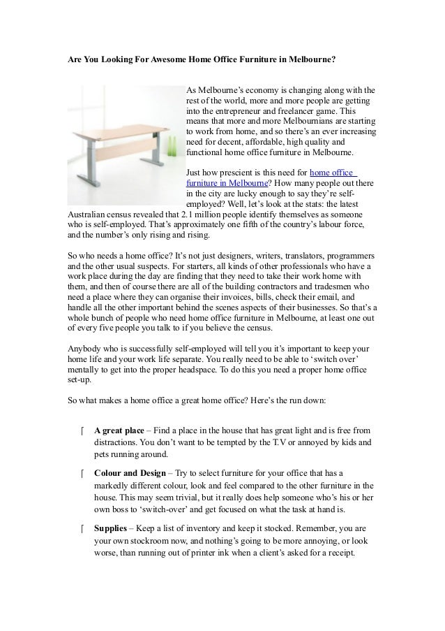 Home Office Furniture Melbourne