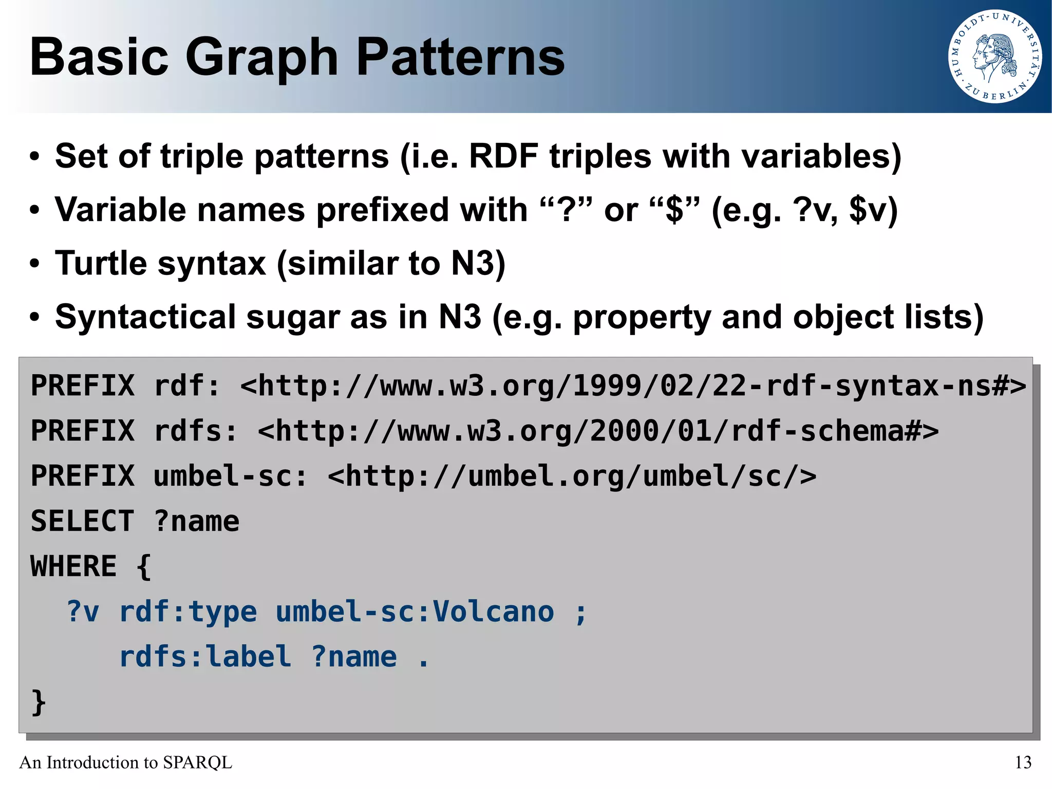 An Introduction to SPARQL