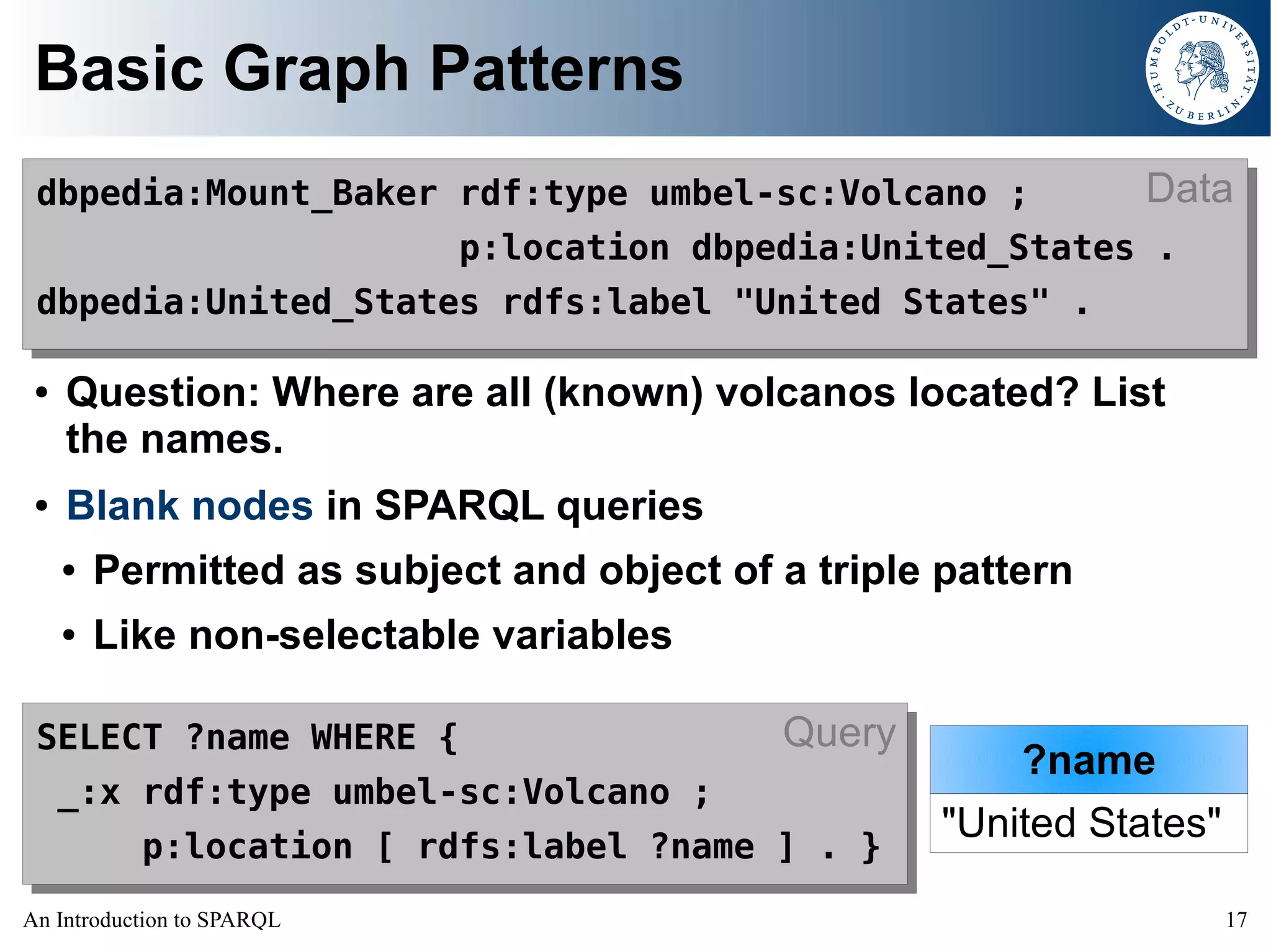 An Introduction to SPARQL
