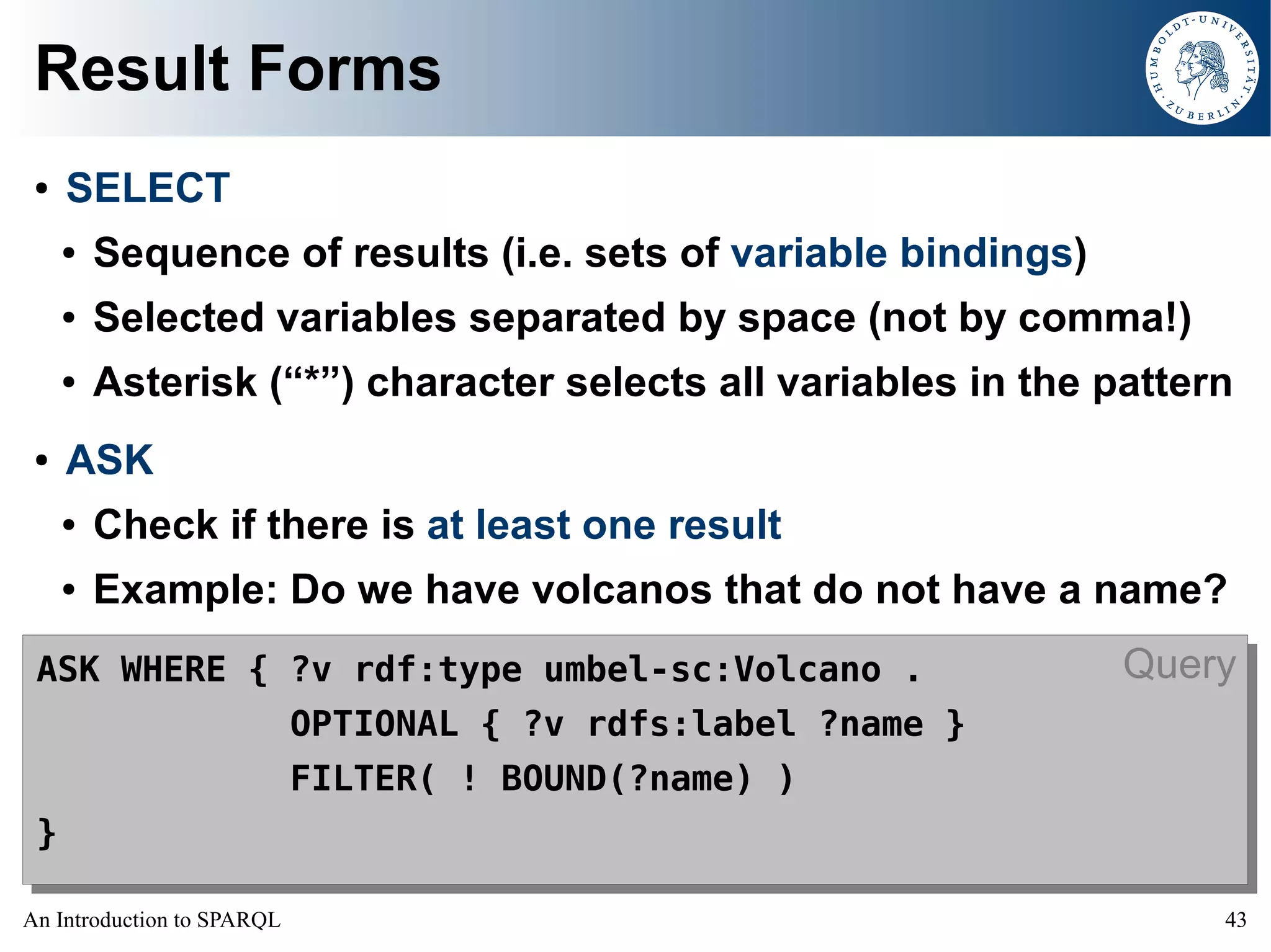An Introduction to SPARQL