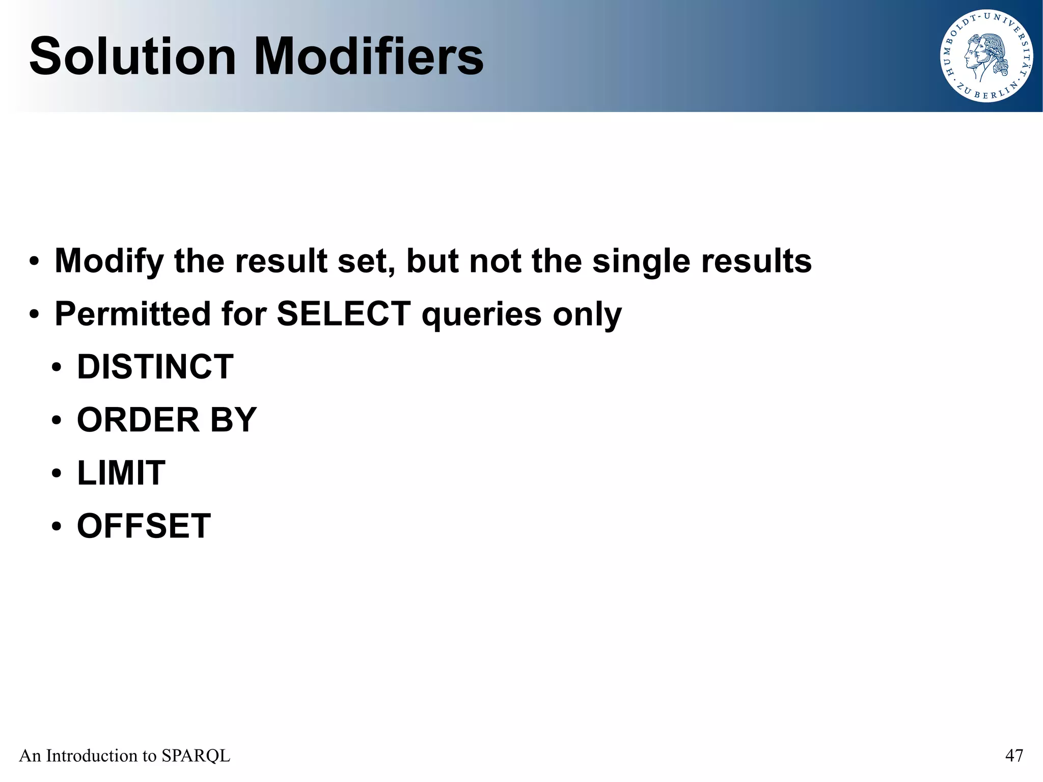 An Introduction to SPARQL