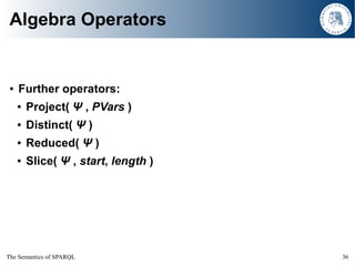 The Semantics of SPARQL