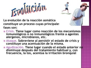 Extrínsecas. Son agentes alergenos (polen, lana, polvo, etc.) o contaminación atmosférica, materias irritantes, variaciones meteorológicas, etc.   Intrínsecas. Están representadas por microbios, hongos, etc., y tos, trastornos psíquicos, etc.