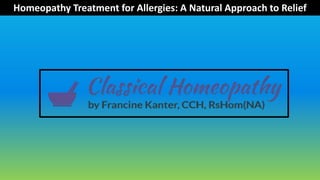 Homeopathy Treatment for Allergies: A Natural Approach to Relief
 