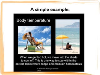 A simple example:
© Meridian Massage Institute
2013
 