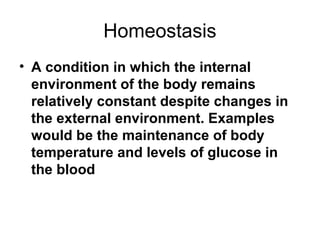 Meaning homeostasis HOMEOSTASIS