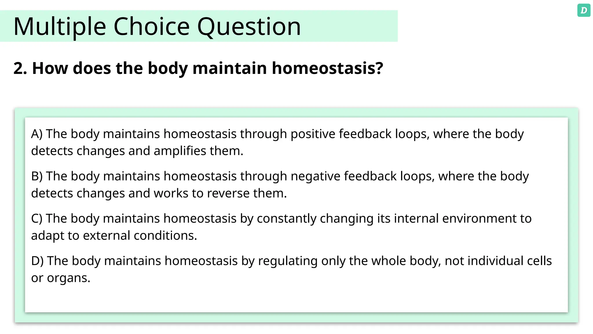 Homeostasis Basic Interactive Slide Deck Pptx