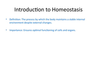 Homeostasis Introduction Homeostasis_Presentation_DPT. For allied health care | PPTX