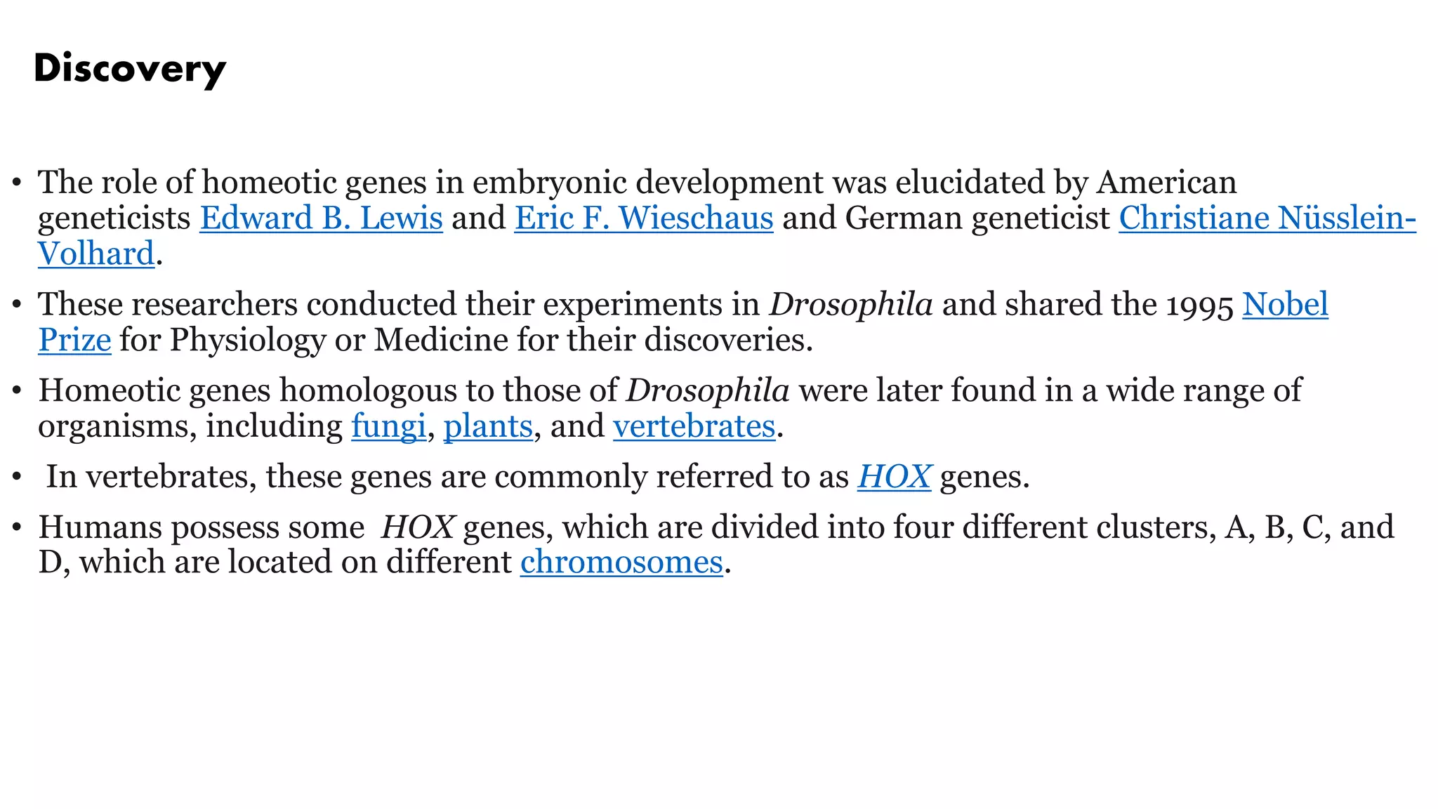 Homeotic genes | PPTX
