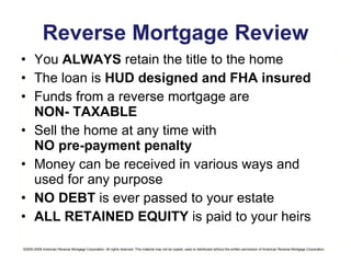Reverse Mortgage Presentation | PPT