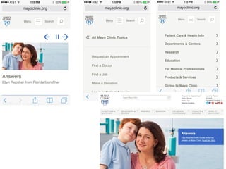 Home pages and nav