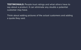 Homepage's conversion