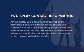 Homepage's conversion