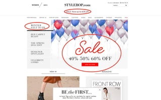 Homepage's conversion
