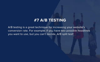 Homepage's conversion