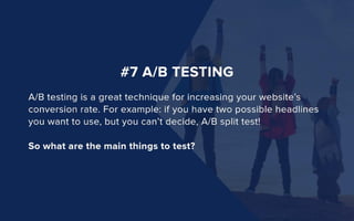 Homepage's conversion