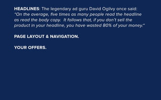 Homepage's conversion