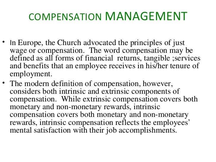 Research papers compensation management