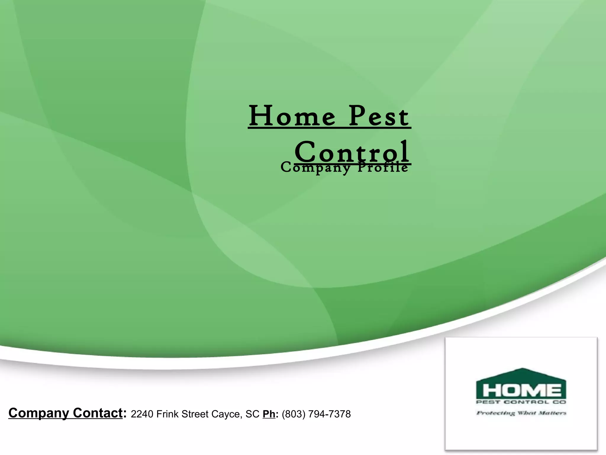 Home Pest Control Company Profile | PPT