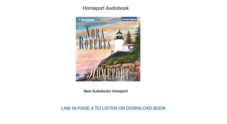 Homeport Audiobook
Best Audiobooks Homeport
LINK IN PAGE 4 TO LISTEN OR DOWNLOAD BOOK
 