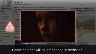 Game content will be embedded in websites.

 