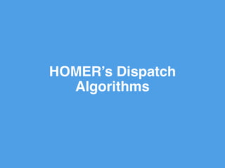 HOMER’s Dispatch
Algorithms
 