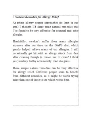 Home remedies 3 for allergy wroted by allergist in delaware