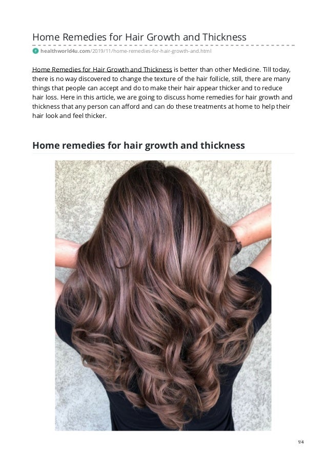 Home remedies for hair growth and thickness 