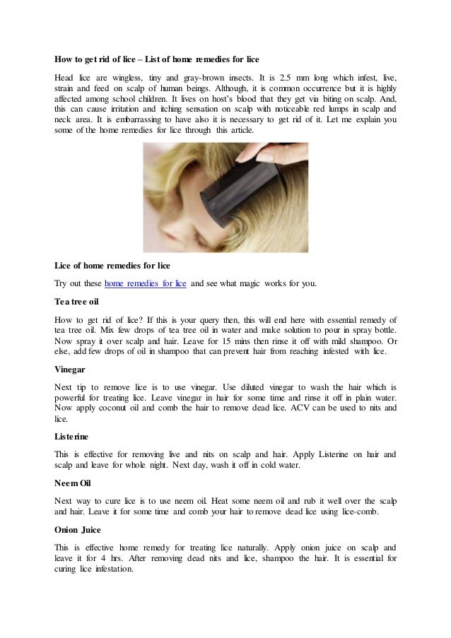 Home Remedies For Lice