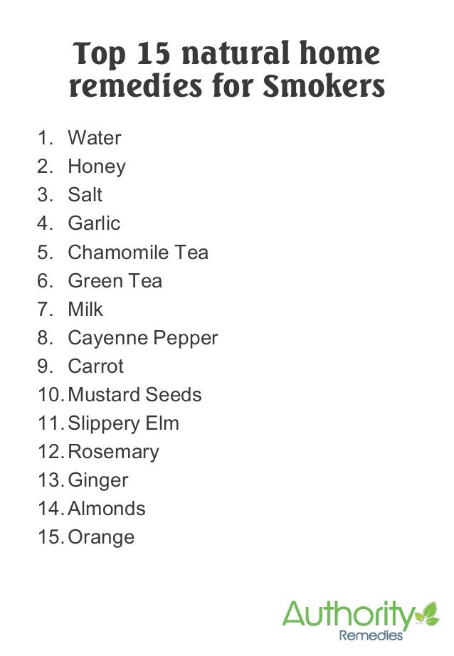 Home remedies for smoker cough
