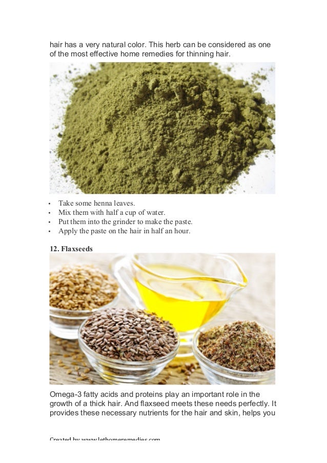 Home Remedies For Thinning Hair