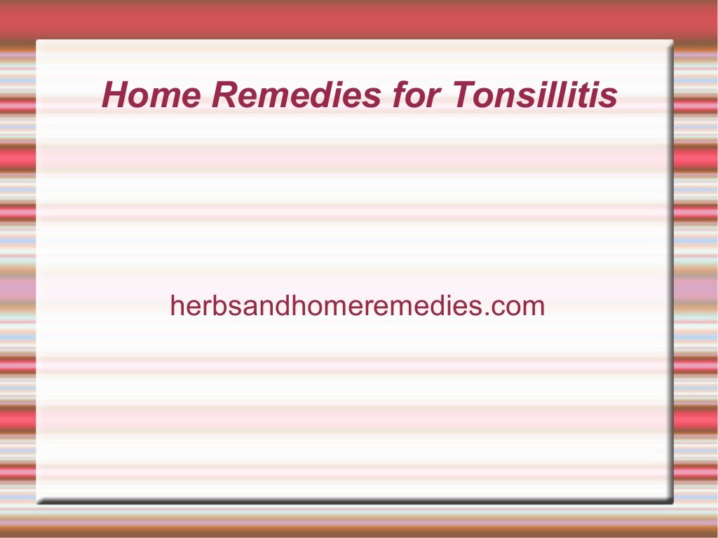 Home Remedies for Tonsillitis